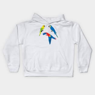 Tropical parrots, wildlife, nature, Carribean Islands Kids Hoodie